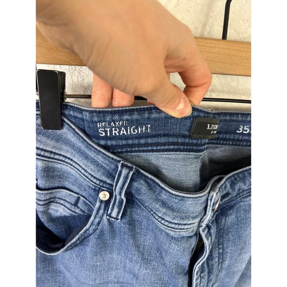 Liverpool Men's High Rise Relaxed Fit Straight Leg Jeans Denim Blue Size 35/30 - Picture 7 of 11